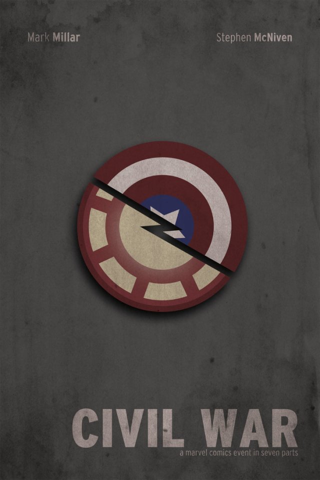 Civil War movie minimalist poster