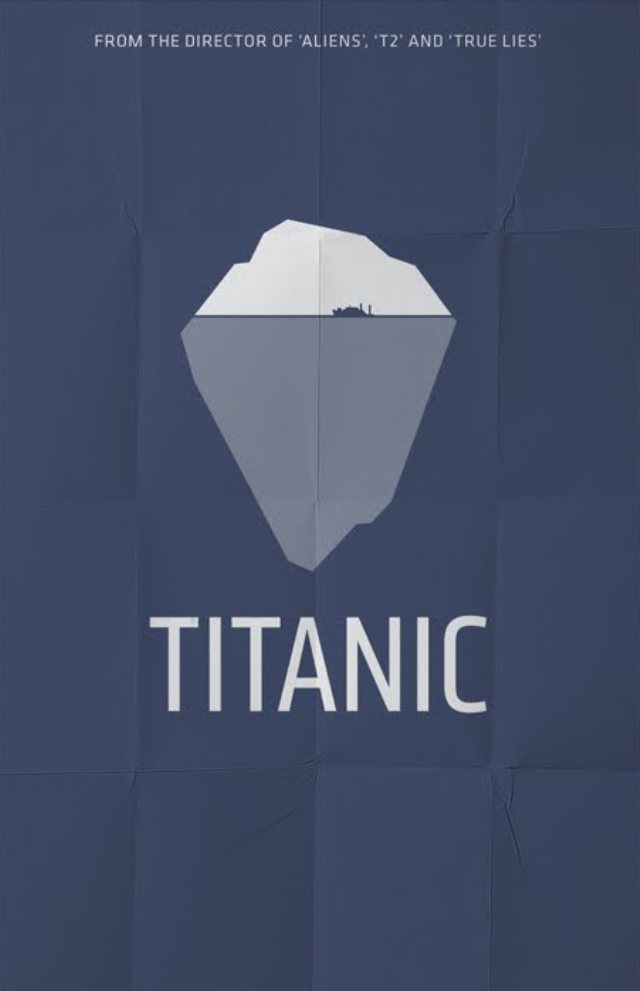 titanic movie minimalist poster