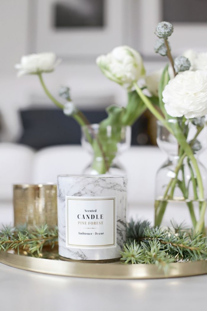 Holiday styling with candles