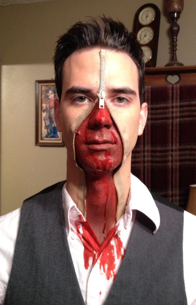 Awesome Zipper Faces For Halloween Makeup For Men