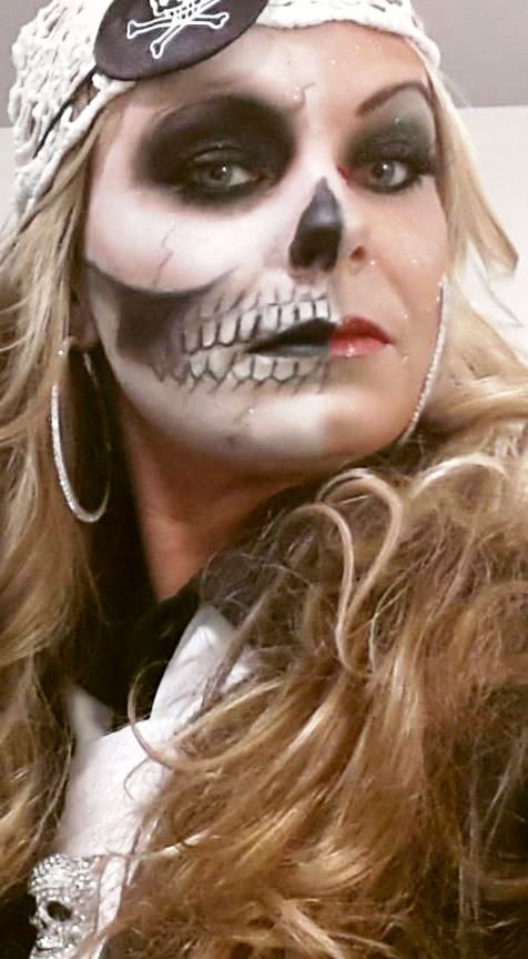 Ghost Skeleton Pirate Makeup
