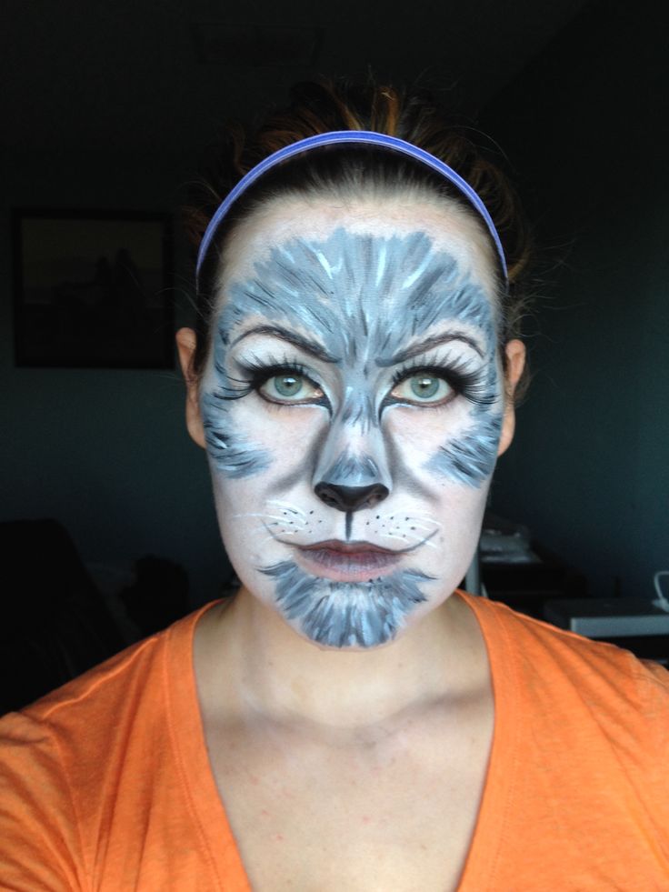 Grey wolf Animal Halloween Makeup