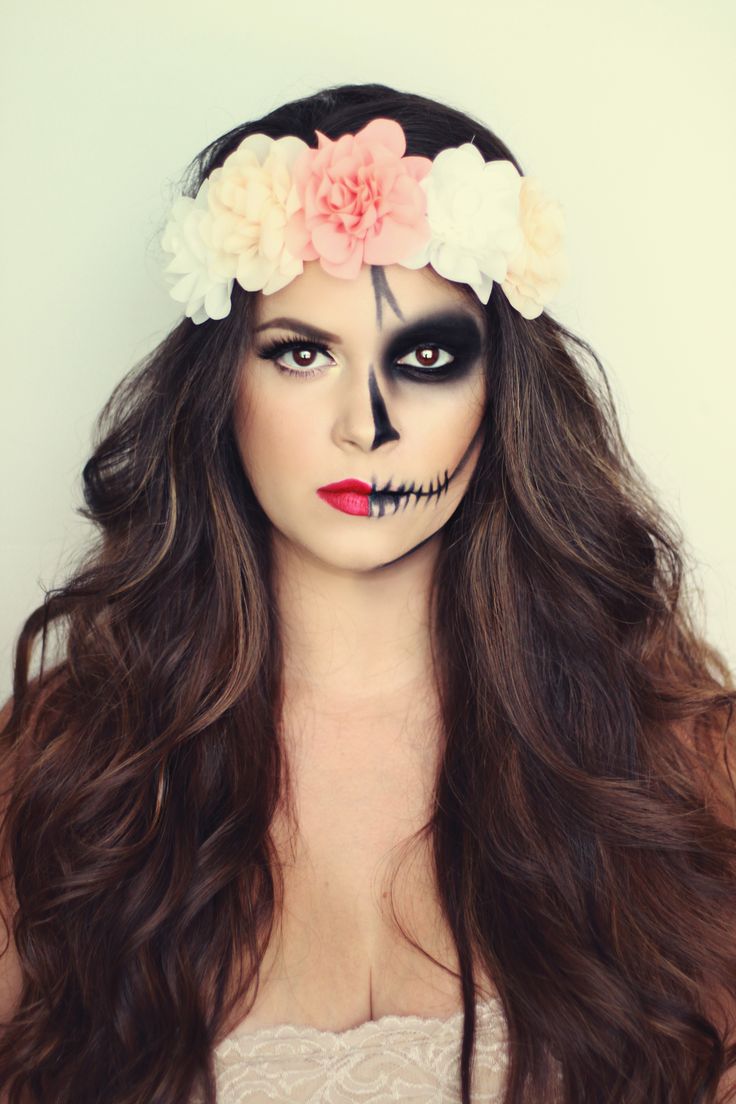 day of the dead makeup half face