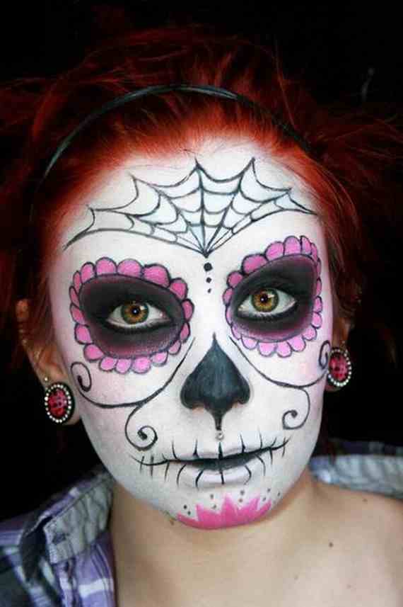 easy sugar skull Halloween makeup
