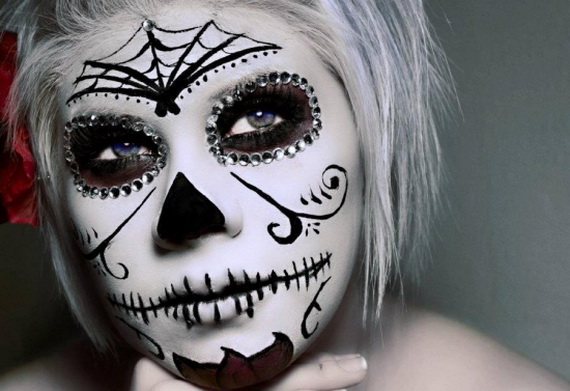 sugar skull girl makeup