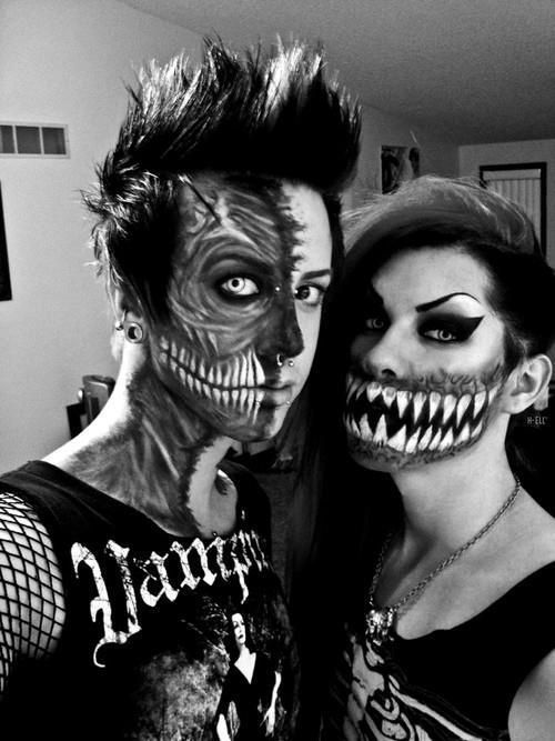 awesome couple halloween makeup
