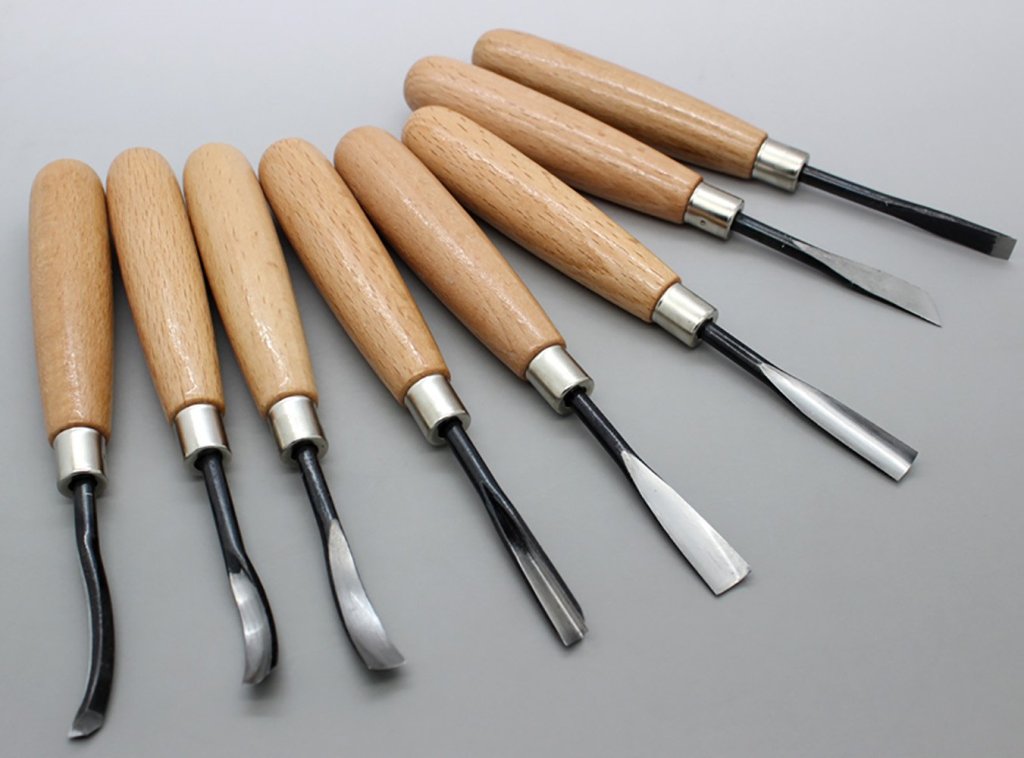 Newcomdigi Professional 12- piece wood carving chisel set