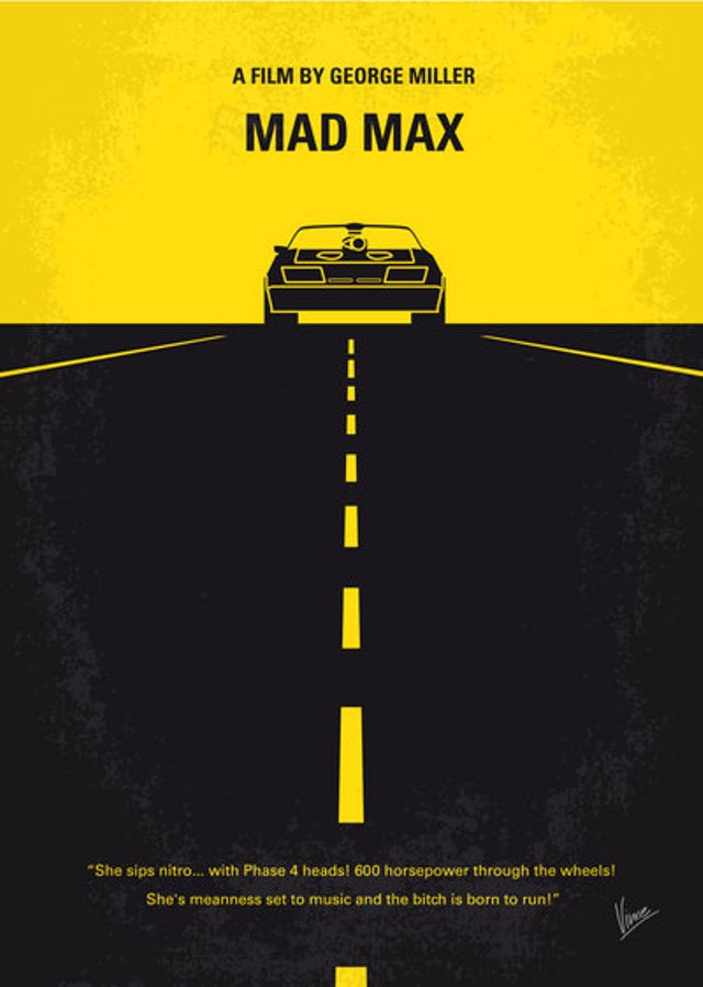 Mad Max movie minimalist poster