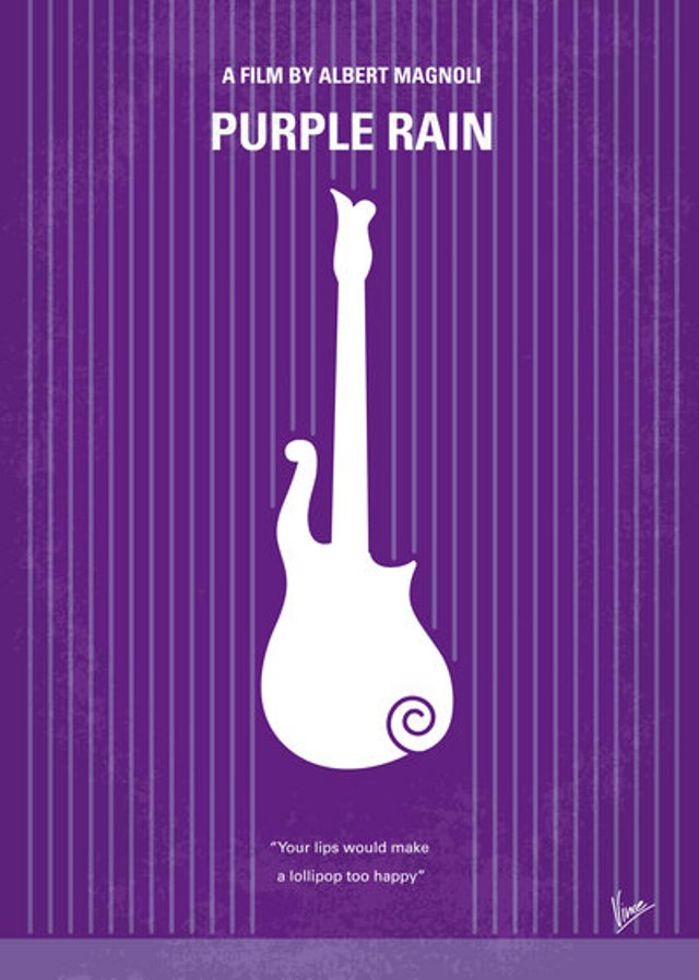 PURPLE RAIN movie minimalist poster