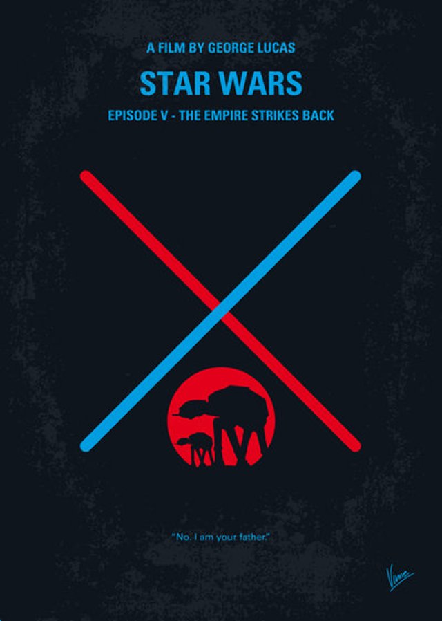 STAR WARS V The Empire Strikes Back minimalist poster