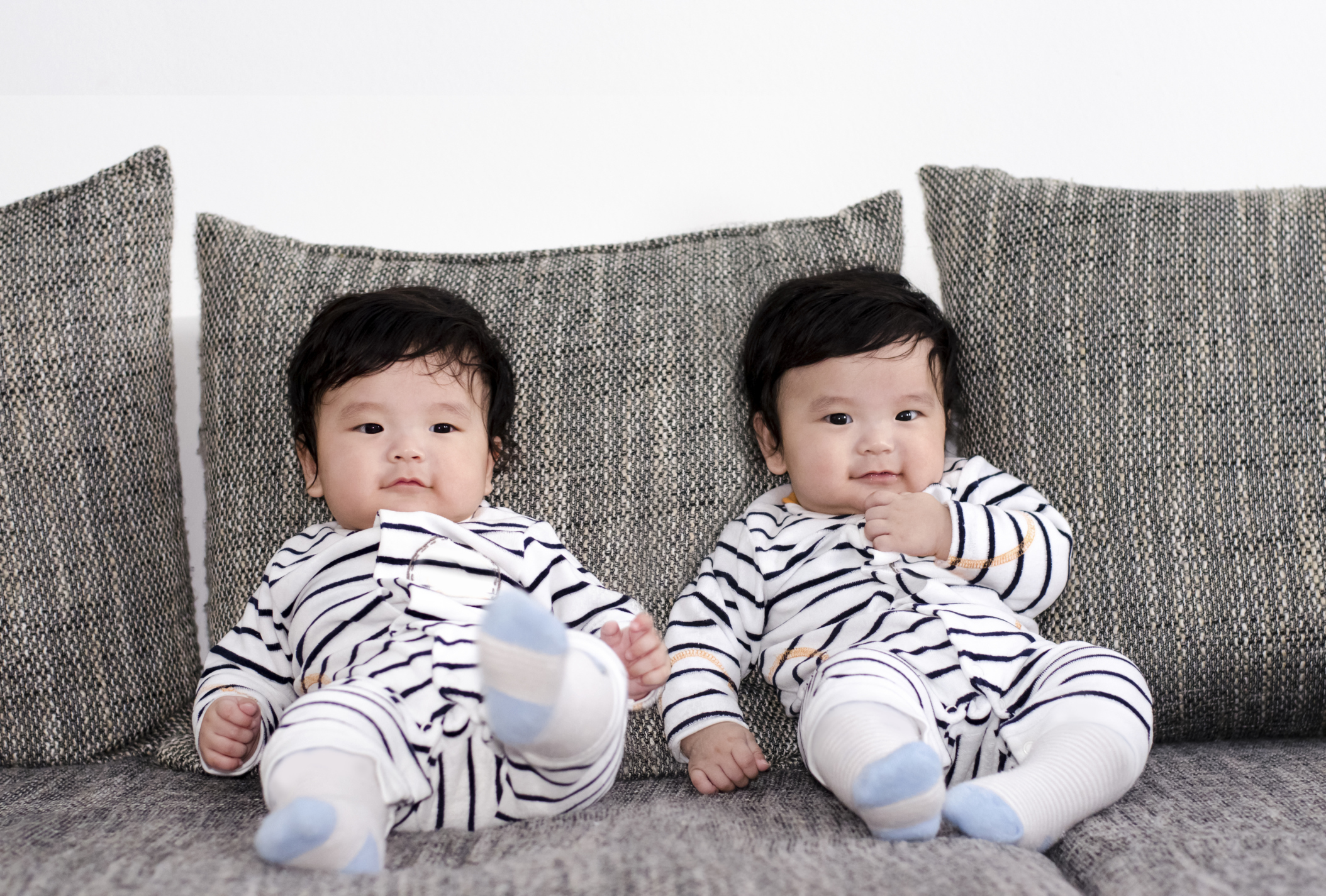 five months old  asian twins