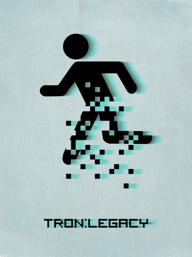 tron legacy movie minimalist poster
