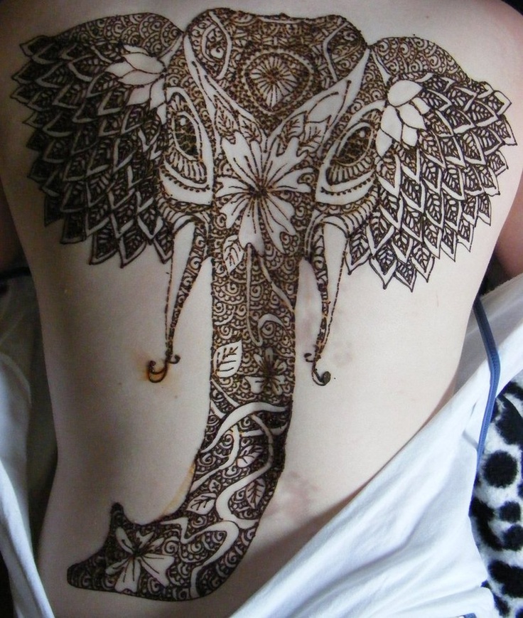 Elephant Tattoo design back