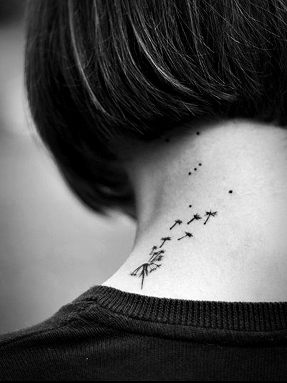 small tattoo designs on side neck