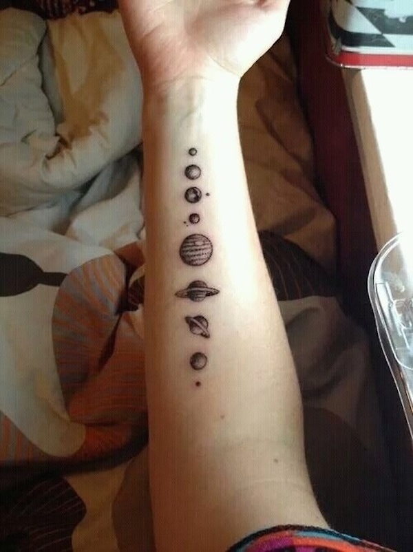 Planets small tattoo ideas