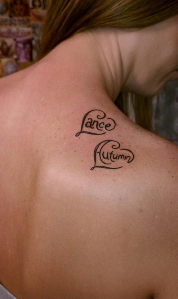 heart tattoo with kids names