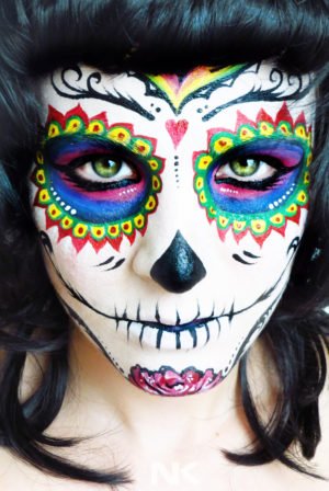 41 Beautiful & Colorful Sugar Skull Halloween Makeup Ideas