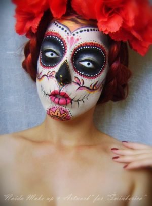41 Beautiful & Colorful Sugar Skull Halloween Makeup Ideas