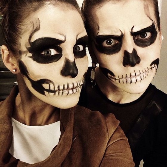 couple halloween makeup