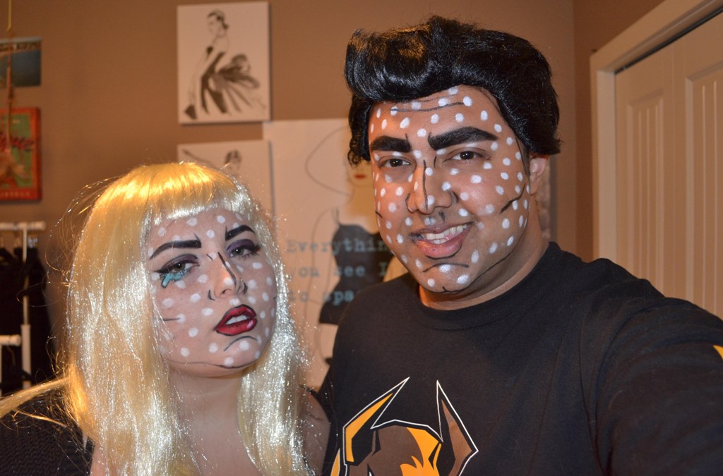 pop art couple halloween makeup tutorial