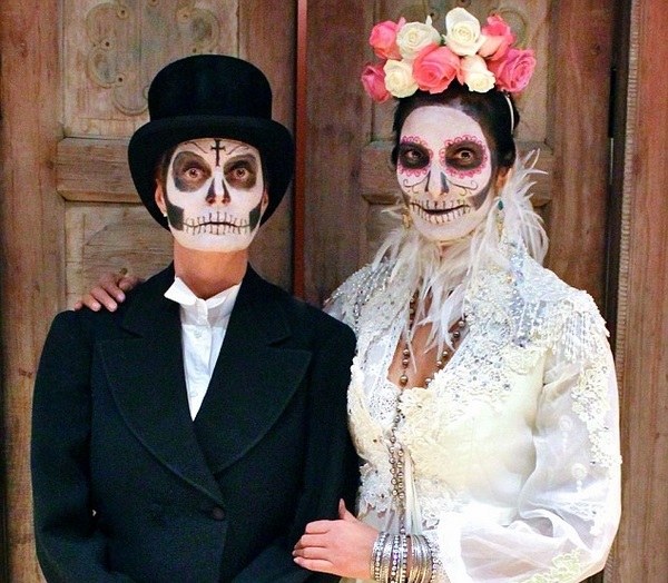 creative halloween costumes couples makeup ideas